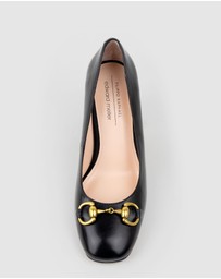 Edward Meller - BAILEY85 Block Heel Pump with Trim