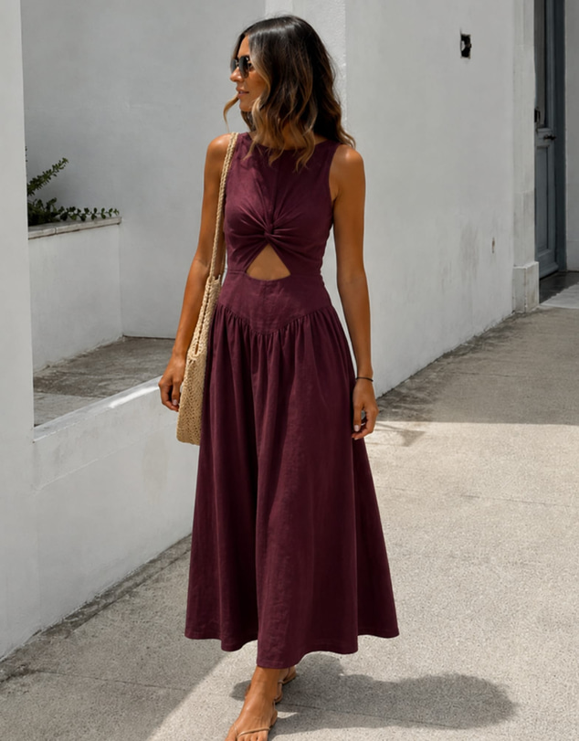 Esther & Co - Kirah Dress - Plum