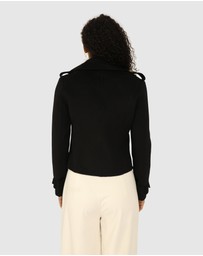 Belle & Bloom - Better Off Military Peacoat - Black