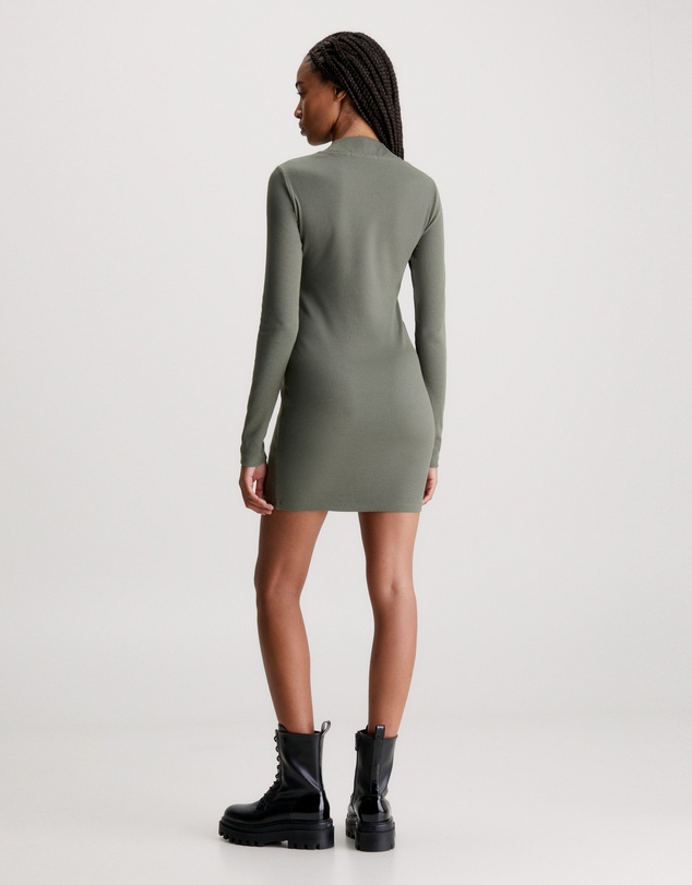 Calvin Klein Jeans - Slim Ribbed Long Sleeve Dress