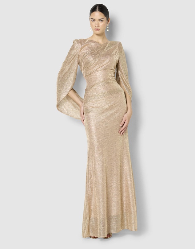 Montique - Alexie Metallic Knit Gown