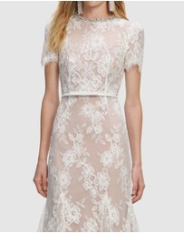 Self Portrait - Sequin Lace Midi Dress