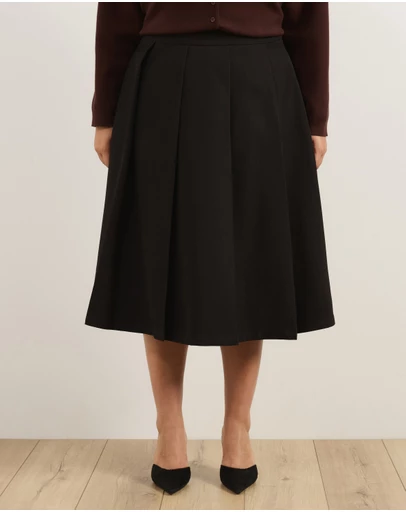 Atmos&Here Curvy - Lux Pleated Midi Skirt