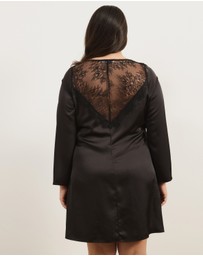 Atmos&Here Curvy - Mirelda Satin Lace Mini Dress
