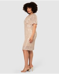 Pink Dusk by Curve Project - Cocktail Queen Sequin Mini Dress