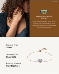 Fossil - Merrit Rose Gold tone Bracelet