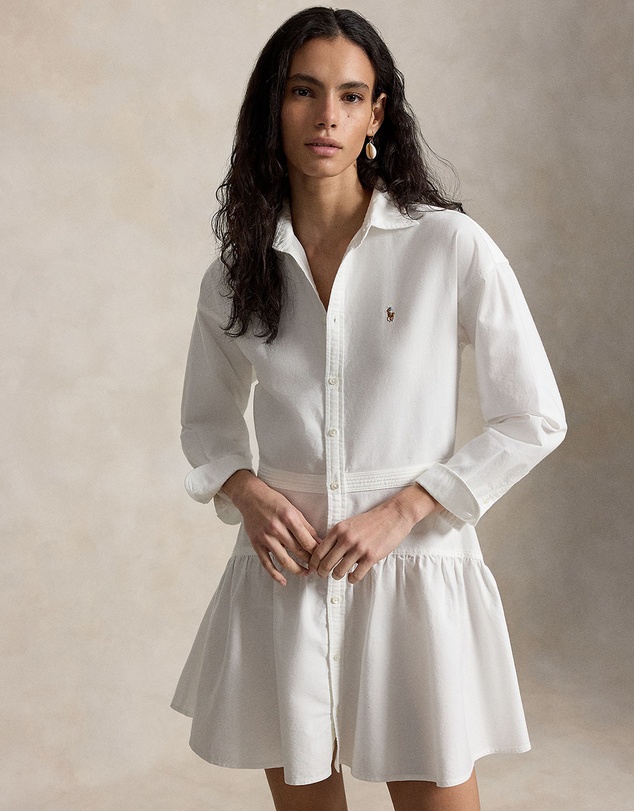 Polo Ralph Lauren - Cotton Oxford Paneled Shirtdress - The ICONIC Exclusive