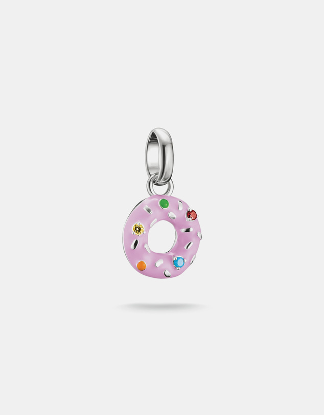 THOMAS SABO - Silver-Plated Donut Charm with Colourful Stones