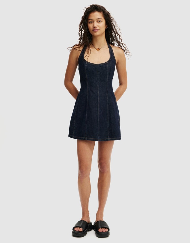 Cotton On - Nina Denim Halter Dress