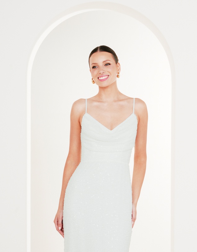 Pilgrim - Lalor Cowl Neck Beaded Gown
