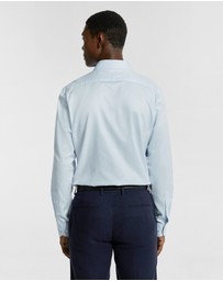 yd. - Clubman Pure Cotton Twill Slim Fit Dress Shirt