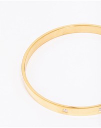 Lovisa - Waterproof Gold Plated Stainless Steel Triangular Cubic Zirconia Flat Bangle
