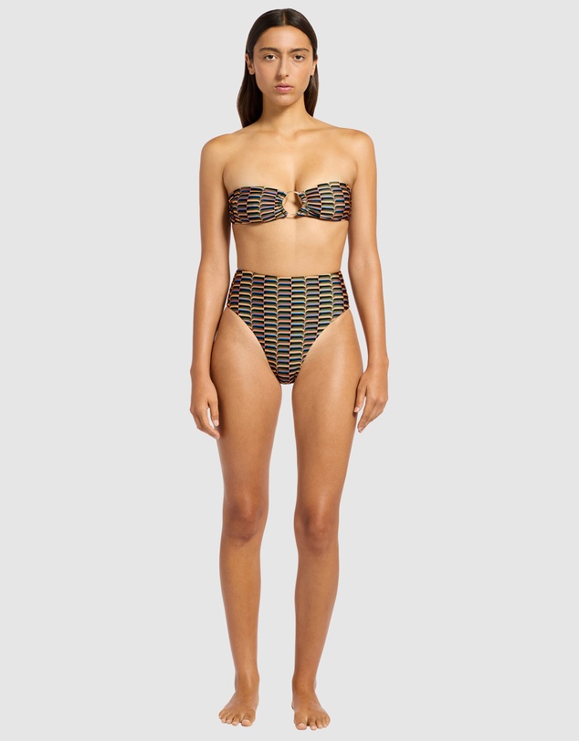 JETS - Urban Geo High Waist High Leg Bikini Bottom