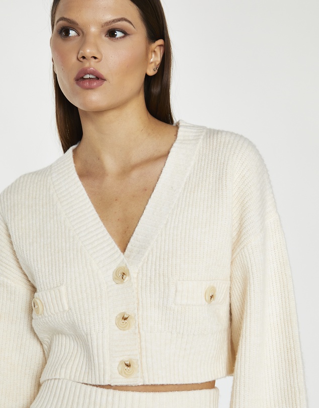 Glamorous - V neck cropped cardigan