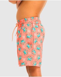 Tolu Australia - Boys Orange Swim Shorts With Crabs