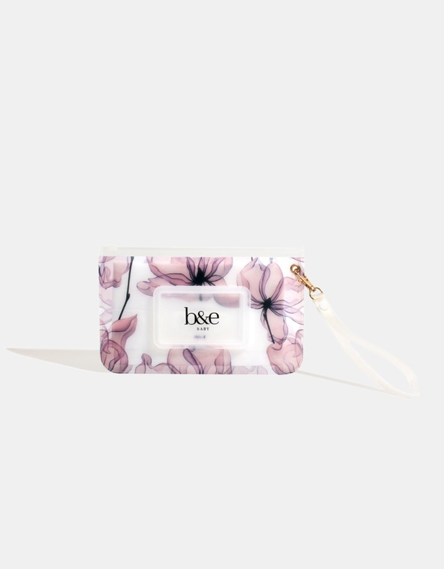 Ben & Ellie Baby - Freya Pink Floral Wipes Case