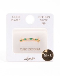 Lovisa - Gold Plated Sterling Silver Marquise Round Cubic Zirconia Ring