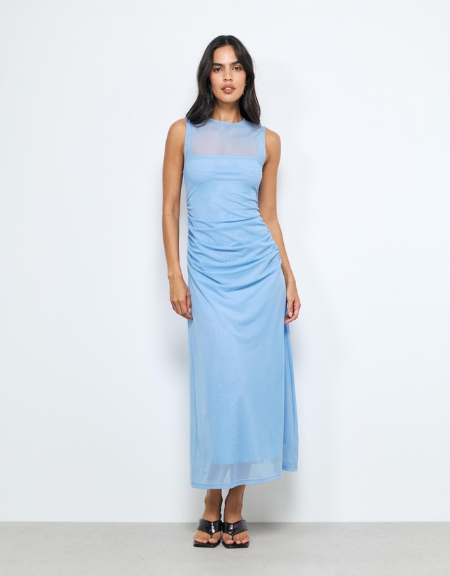 AERE - Skye Mesh Midi Dress