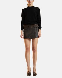 Cynthia Rowley - Leather Wrap Skirt