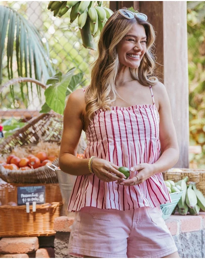 Petal & Pup - Dulce Top - Pink Stripe