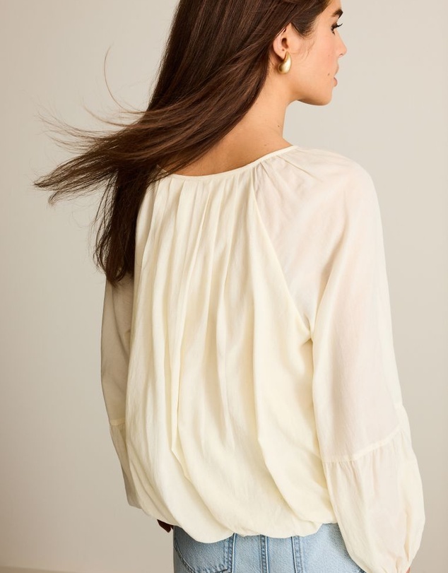 NEXT - Pleat Front Button Through Long Sleeve Blouse
