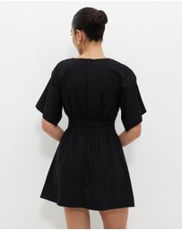 Calli - Glehn Linen Blend Mini Dress