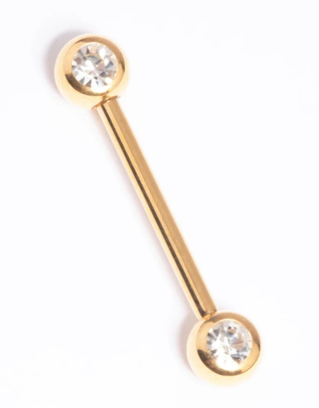 Lovisa - Gold Plated Titanium Nipple Bar