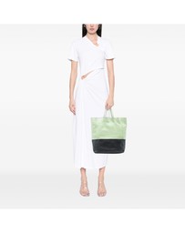Pre-Loved by Azura Reborn - Pre-Loved Bicolor Leather Vertical Cabas Tote