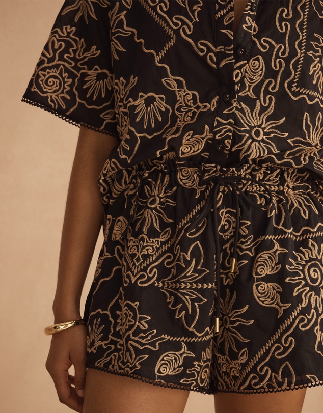 AUR OCEA - Embroidered Drawstring Shorts