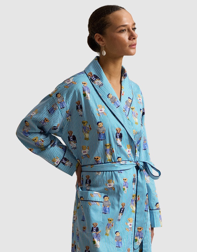 Polo Ralph Lauren - Heritage Polo Bear Shawl Collar Cotton Robe