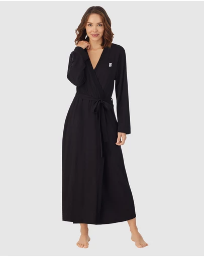 DKNY - Cotton & Viscose Jersey Short Dressing Gown Lounge Robe