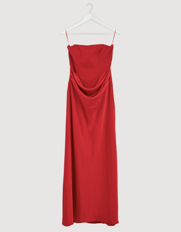Revibe - Repaired CHANCERY Ayla Corset Drape Maxi Dress - AU 10
