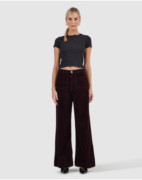 Rolla's - Relaxed Sailor Jean Long - Dark Cherry Cord