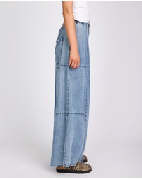 ONE TEASPOON - Marissa Tencel Palazzo Pants - Denim Blue