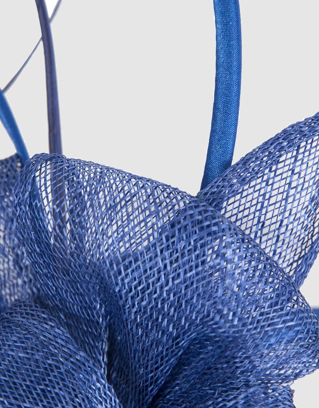 Max Alexander - Sinamay Blue Flower Racing Fascinator