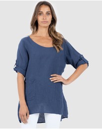 CAMIXA - Federica Linen Tunic Top