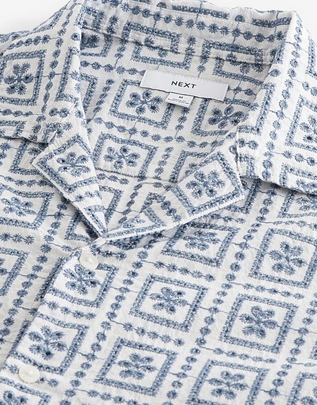 NEXT - Broderie Short Sleeve Shirt