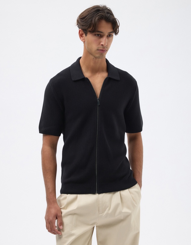 AERE - Organic Cotton Zip Knit Shirt