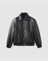 M.N.G - Leather Bomber Jacket