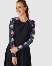 Modest Mermaid - Leaf swim dress SPF50+