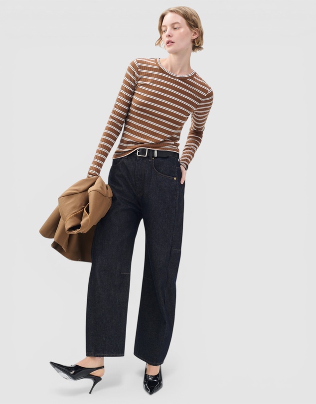 rag & bone - Luca Stripe Rib Long Sleeve Tee