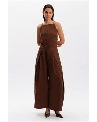 Bardot - Laurie Pleat Front Linen Pant