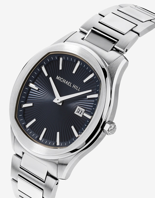 Michael Hill - Quartz Watch with Deep Blue Dial in Stainless Steel
