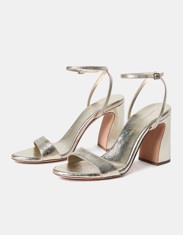 Loeffler Randall - Malia Curved Heel Simple Sandal With Ankle Wrap