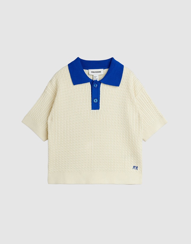 Mini Rodini - Cable Knit Polo Shirt - Babies-Teens