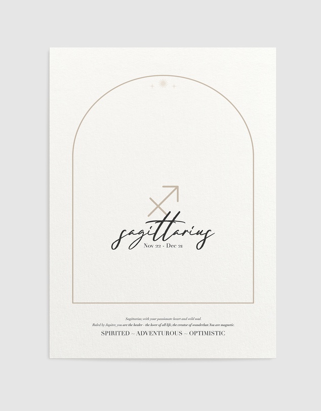 Olive et Oriel - Sagittarius Zodiac Art Print