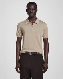 COS - Slim Knitted Silk Zip-Up Polo Shirt