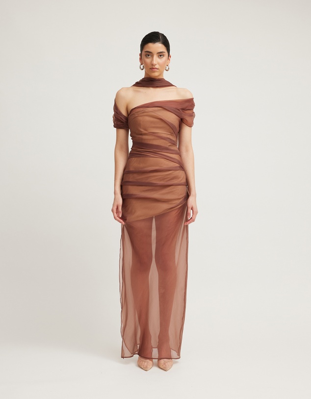 TOJHA - MARCELINE ASYMMETRICAL MAXI DRESS