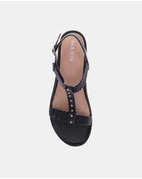 Mia Vita - Olympia Adjustable Sandal - Black