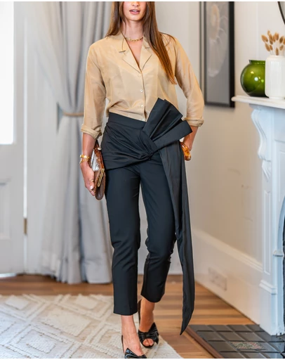 Youmsara - Draped Bow Pants